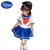 迪士尼（Disney）女宝宝jk套装女童夏季洋气学院风夏装两件套网红儿童装中小童 蓝色 90cm