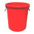 万尊 加厚塑料水桶红色带盖60L 工业储水圆桶带盖大桶化工胶桶厨房大号垃圾桶