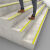 斯铂格 直角pvc楼梯防滑条 自粘硅胶橡胶L型防滑条 台阶包边止滑条 黄色灰底 长1米 宽5*2.5cm 可定制 BGT-67