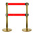 金兽一米线伸缩围栏GC2832金色5米线商场围栏警戒线双层隔离带红色带子