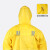 代尔塔 407007 户外工作服防水防雨防风透气连体雨衣黄色XXL码 1件装