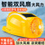 LISM空调风扇安全帽太阳能双供电极速降温工地风扇帽蓝牙USB充电带灯 6风扇标准版-黄色