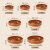 土瓦碗老式土碗砂锅碗瓷蒸笼钵仔碗蒸饭碗土粗碗蒸蛋蒸菜蒸肉碗炖 5英寸(茶赤色)4个装