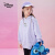 迪士尼（Disney）童装女童开衩中长款连帽卫衣春秋季新款儿童宽松运动外 紫色史迪仔EE18 100cm