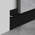 贝安象（BEIANXIANG）铝合金踢脚线内嵌式地脚线木饰面护墙板嵌入式极窄暗装客厅踢脚板 (内嵌F型) 5.5cm 哑光黑-1米