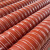 红色高温风管耐300度矽硅胶排热烟管尼龙布通风帆布伸缩钢丝软管 51mm/2寸/4米/根