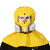 赛瑞佳防毒面具全面罩化工喷漆农封闭帽子呼吸器全脸防护头罩放毒防尘 黄色套装+10片过滤棉