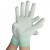 薄款PU涂掌涂指手套耐磨劳保工作防滑无尘涂层带胶尼龙透气 白色涂指手套（1双） L