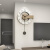 极简风实木纹钟表挂钟客厅2023新款简约现代创意艺术装饰挂墙时钟