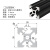 基克孚 工业铝合金型材欧标2020/2040/2060/2080V型槽铝型材3D打印机黑色 备件 欧标2020V槽喷砂黑 