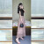 雪妃蓝琪（XUEFEILANQI）新款连衣裙2023夏季女装高级感气质轻熟温柔法式网纱蛋糕裙子夏天 咖色上衣+粉色半身裙 S
