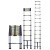 JGY2465 梯子 铝合金梯子 竹节梯伸缩梯子加厚工程梯子伸缩梯 13步单面梯5米定制 单面梯2.6米