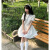 YVL爱·依服官方新款2024夏季新款盐甜系新中式白色连衣裙小众收腰在 白色 S