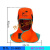 定制火狐狸-6690电焊帽阻燃焊帽防烫 -660z焊接披肩头套 23-6690橘红色常规码