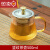 德国进口品质茶壶玻璃家用单壶耐高温茶具冲煮茶器茶水分离茶杯套装红茶泡茶壶 （单人使用迷你款）竖纹茶壶500ml