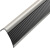 得豫工品 直角(5x2.5cm)pvc楼梯防滑条 自粘硅胶橡胶L型防滑条 包边条护角防撞压边条黑灰1m