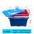 带盖水箱长方形蓝色水箱养殖箱周转分拣箱胶箱海鲜水产周转箱 白加盖子614K外尺寸:670*490*375mm