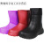 冬季加绒保暖棉雨鞋EVA防寒雨靴食品厂泡沫水鞋防滑耐油胶鞋中筒 902紫色（中筒加棉） 3637