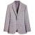 金利来（Goldlion）男装含羊毛格纹修身西服男士款时尚休闲单便西外套 灰色-38 48A