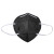 援邦 kn95口罩 一次性防护口罩 六层过滤立体透气防粉尘防雾霾 防尘口罩/黑/无呼吸阀 