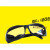 透明玻璃平光护目镜劳保眼镜紫外线电焊工强光防护防尘墨镜 浅色-(玻璃高清镜片)