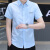 以堡狼（YIBAOLANG）新款短袖衬衫男潮流韩版修身休闲衬衣免烫抗皱夏季半袖夏季薄款 853粉红色 4XL（165-180斤）