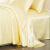 诗贝妮真丝四件套纯色100%桑蚕丝被套床单床笠丝绸床品 金黄色 1.2米床单三件套(被套150x200)