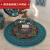 精品民族欧式复古波西米亚圆形轻奢地毯客厅卧室床边吊篮藤椅地垫 花色7 60厘米直径