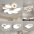客厅吸顶灯2023年新款简约现代白色卧室餐厅广东中山套餐吸顶灯具 三室一厅 三色变光+语音控制