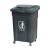 四轮翻盖式户外垃圾桶塑料加厚带盖方形大号滚动式环保垃圾箱 四轮滚动式垃圾桶【60L】