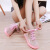 安巧象 防水鞋防雨防水防滑低帮透明女生短筒防滑胶鞋 透明粉色单鞋 38 