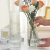简约现代欧式创意玻璃花瓶透明水养插花玫瑰百合富贵竹餐桌摆件 锥桶/冰纹小号2个(透明)
