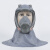 HKFZ6800防毒面具头罩打磨装修喷漆专用防粉尘油烟护脸防毒防尘面罩 头罩配8号防尘毒七件套 中