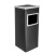 怡南 不锈钢垃圾桶带烟灰缸B-24立式烟灰桶烟灰柱 长方形黑色铁烤漆丽格桶L300*W240*H620mm