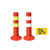 塑料警示柱PU弹力柱路障路桩隔离桩护栏交通设施反光防撞立柱B 90cm红色EVA+螺丝