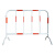 洲岳恒生（ZHOUYUEHENGSHENG）镀锌铁马护栏隔离栏围挡道路交通安全防护栏 红白1米高2米宽一套