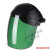 约巢电焊面罩焊接工帽透气头盔 防飞溅防烤脸紫外线辐射护眼 第二代(蓝顶)5号墨绿色面罩