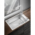 小水槽厨房侧装04不锈钢水槽单槽洗菜盆小尺寸洗碗槽横向窄长型 4x配6170方形龙头全套