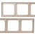 西屋（Westinghouse）开关插座面板多联边框ALF_H55_GD 阿尔法系列 配件类 五位多联边框 流沙金