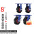 脚轮万向轮载重型载重1吨6寸8寸10寸12寸铁芯橡胶轮拖车平板车轮子 8寸套装-2定向+2刹车