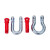 筑华工品 美式弓形起重直型卸扣 U型吊环 D型马蹄卡扣 5/16（0.75T）D型