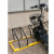 斯奈斯 自行车停车架停护栏电动车摆放架车架子 加厚3米分体卡位式电动车黑黄