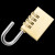 海斯迪克 黄铜挂锁 密码锁 行李箱防盗锁 3轮密码小号 (2把起订) HK-5158