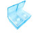 鸣固  干燥一体式温度计消毒盒口表灸针镊子美甲纹绣收纳塑料盒 大号二合一盒:蓝盖+黄盖+蓝色底