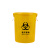 加厚废物垃圾桶黄色诊所用损伤性圆形大号分类中号超大号 *50K桶有盖小字