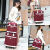 帕美莎行李袋带轮拉杆旅行包女大容量手提韩版短途旅游登机防水出差 紫色拉杆包 中号(2轮单向轮)