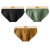 以纯（YISHion）男士抗菌内裤男士内裤冰丝透气中腰男式内裤三角裤 黑色+豆绿+棕色 3XL（160-180）斤