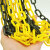 金固牢 警示链 塑料链 雪糕筒连接件 路障路锥防护警戒隔离链条 黄黑25米带2个挂钩