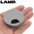 LAMP蓝普设备收纳盒电脑桌线孔盖穿线孔盖孔洞装饰盖45/55孔 45mm孔用黑色
