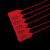 定制一次性苗木封签加长园林记号吊牌盘景扎带塑料封条物流海钓鱼 白色 (长度34CM  100条) 红色(长度50CM 100条)